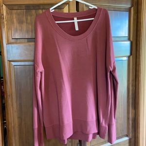 Athleta Maroon Crewneck Sweatshirt